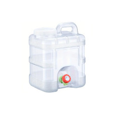 ViO PC-TV 10L, Water Canister Bottle with Tap 10 l Polycarbonate with Handle, Transparent