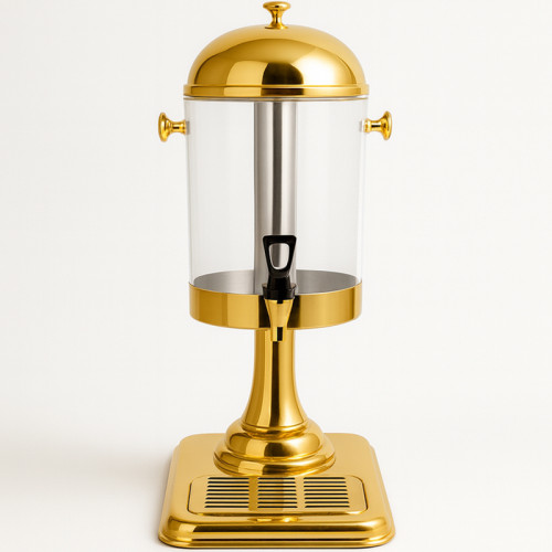 Beverage Dispenser with Stand, 8 L, Golden