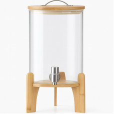 ViO, 7.5 L, Glass Beverage Dispenser on Wooden Stand