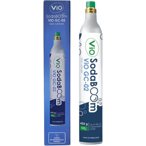 ViO SodaBoom GC-02, CO2 Cylinder for Soda Siphons/Water Carbonators, 425 g
