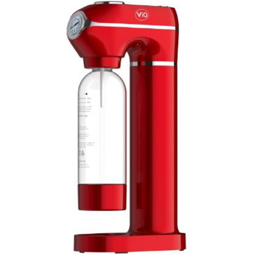ViO SodaBoom SD-7006 Red, Siphon for Carbonating Water with Pressure Gauge