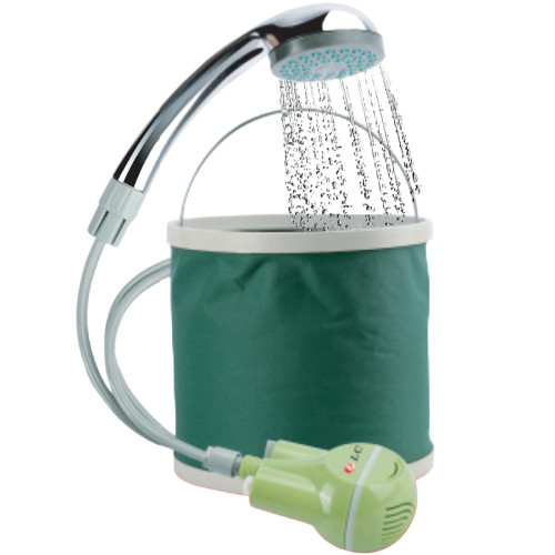 ViO SW-01, Cordless pump dispenser-shower with funnel, for field conditions and cottages
