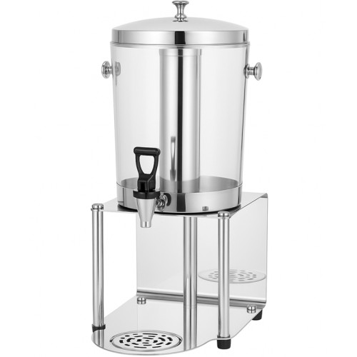 Beverage Dispenser with Stand, 8 L, Silver