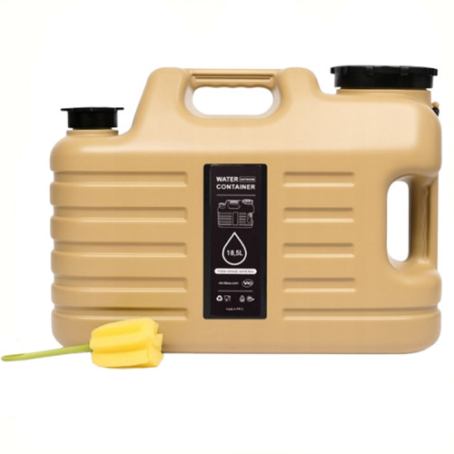 Water Bottle Canister 18.5 L with Tap and Handle, Golden, ViO PET-TBG 18.5L