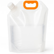 ViO PE-T 1.5l, Soft Transparent Pouch-Canister 1.5 L with Handle for Grains and Liquids, with Screw Cap and Handle