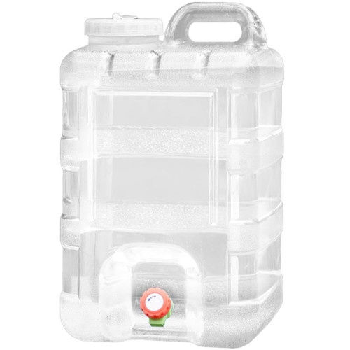 Water Bottle Canister 28 L with Tap and Handle, Polycarbonate, Transparent, ViO PC-TV 28L