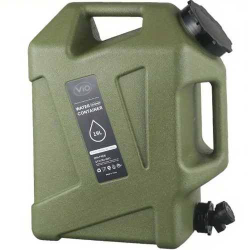 Water Bottle Canister 19 L with Tap and Handle, Green, ViO PET-TG 19L