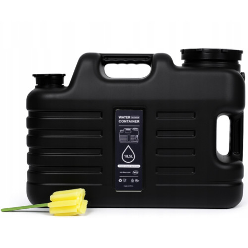 Water Bottle Canister 18.5 L with Tap and Handle, Black, ViO PET-TB 18.5L
