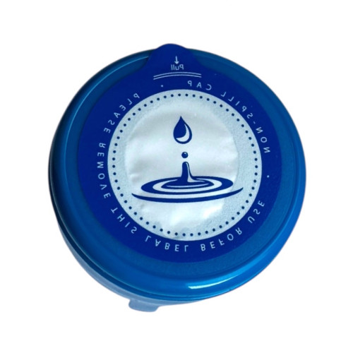 ViO 3C-F, Welded plug with three components for 18.9L bottles with foam gasket, blue