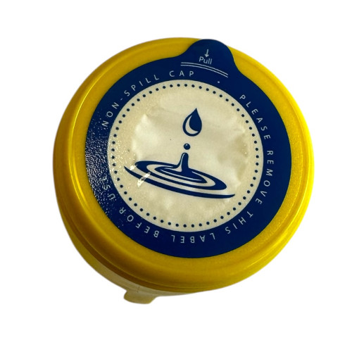 ViO 3C-F, Welded 3-component stopper for 18.9 L bottles with foam gasket, yellow