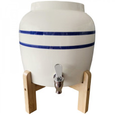 ViO CD-01, Ceramic Water Dispenser, with Stand and Tap Included, Blue Stripe