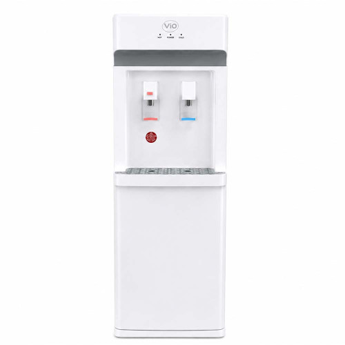 ViO X725-FCC, Floor-Standing Water Dispenser with Compressor Cooling, Top-Loading Bottle and Storage Cabinet, White