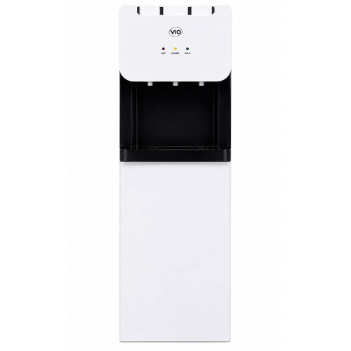 ViO X77-FEC, Floor-Standing Water Dispenser with Electronic Cooling, Top-Loading Bottle and Storage Cabinet, White